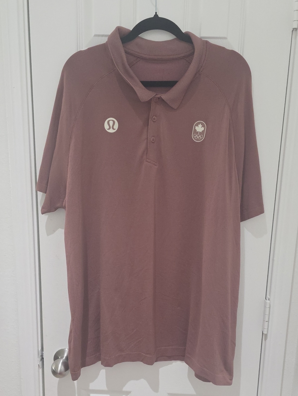 Lululemon Men's Canada Polo - Dusty Rose Size XXXL